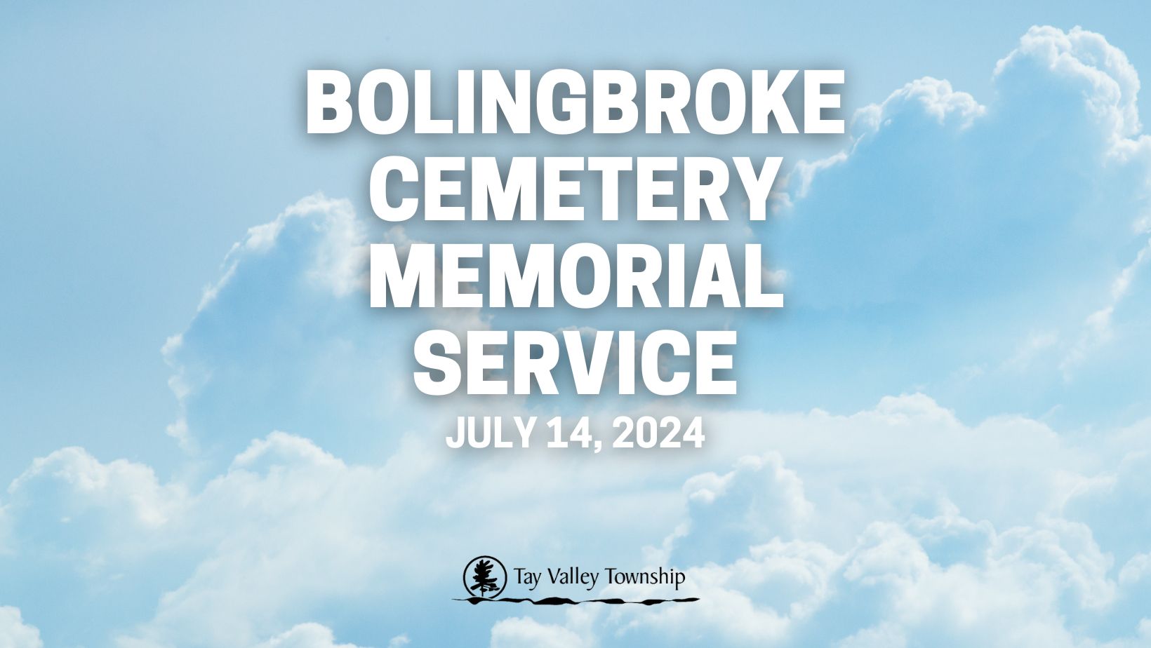 Bolingbroke Cemetery Service Sign 
