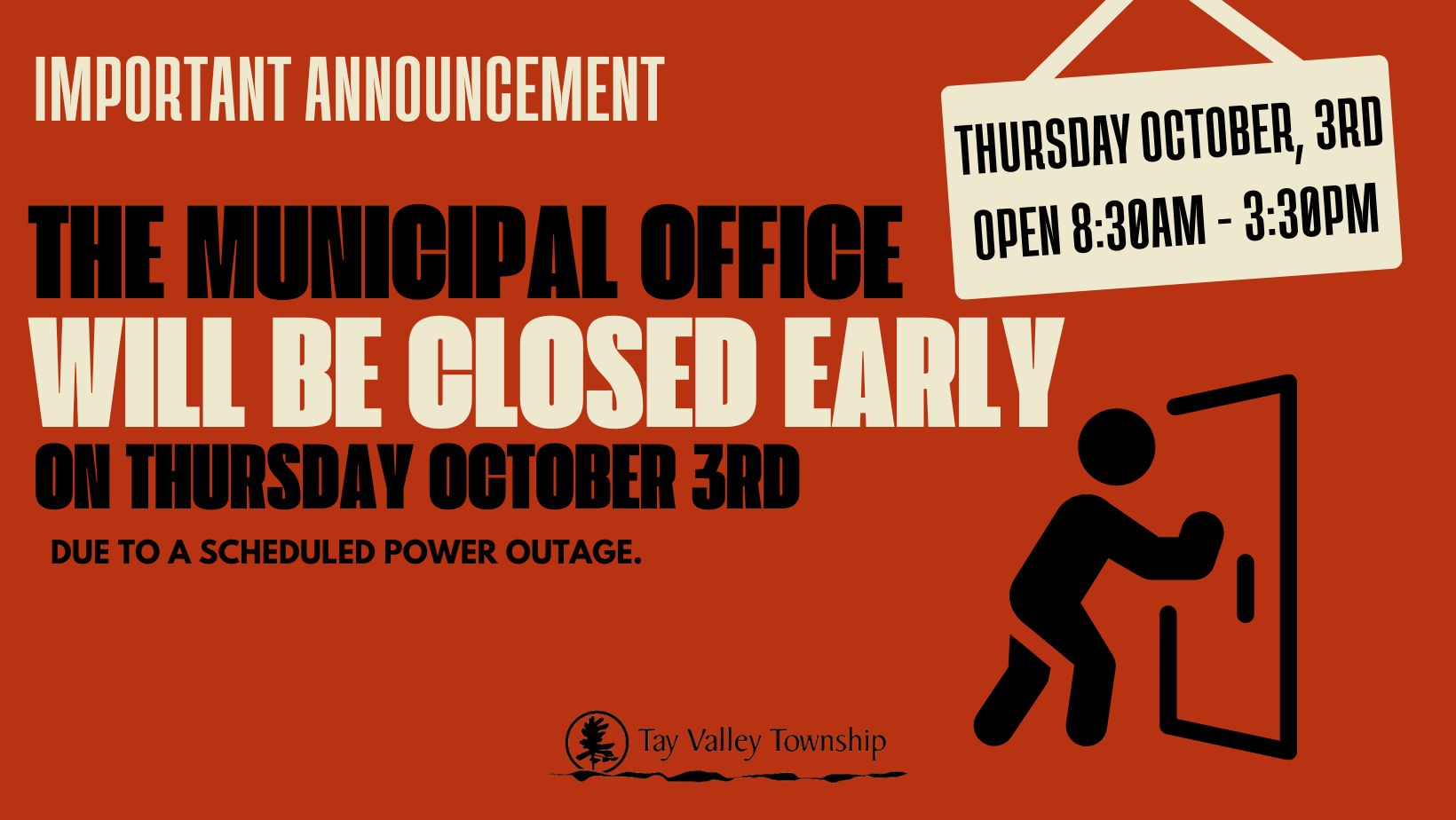 Closing Early Sign 